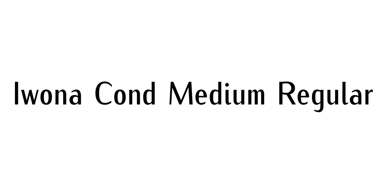 Iwona Cond Medium Regular Font Preview