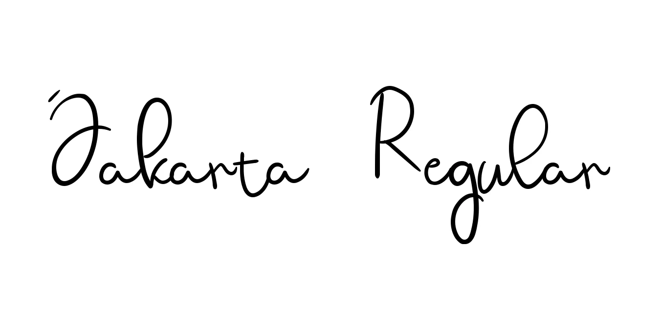 Jakarta Regular Font Preview