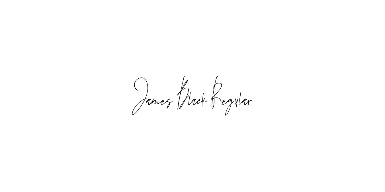 James Black Regular Font Preview