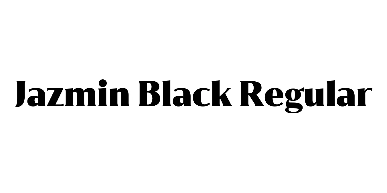 Jazmin Black Regular Font Preview