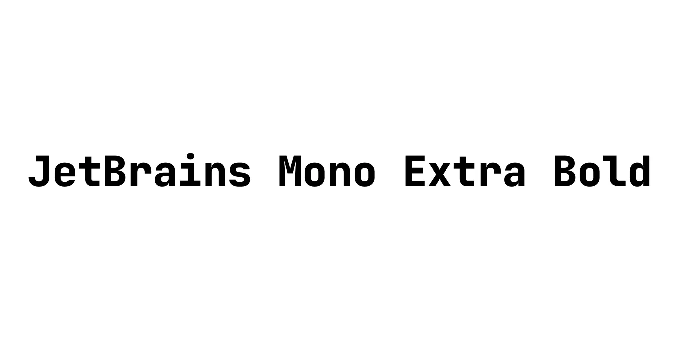 JetBrains Mono Extra Bold Font Preview