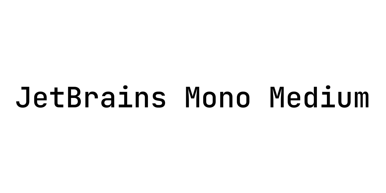 JetBrains Mono Medium Font Preview