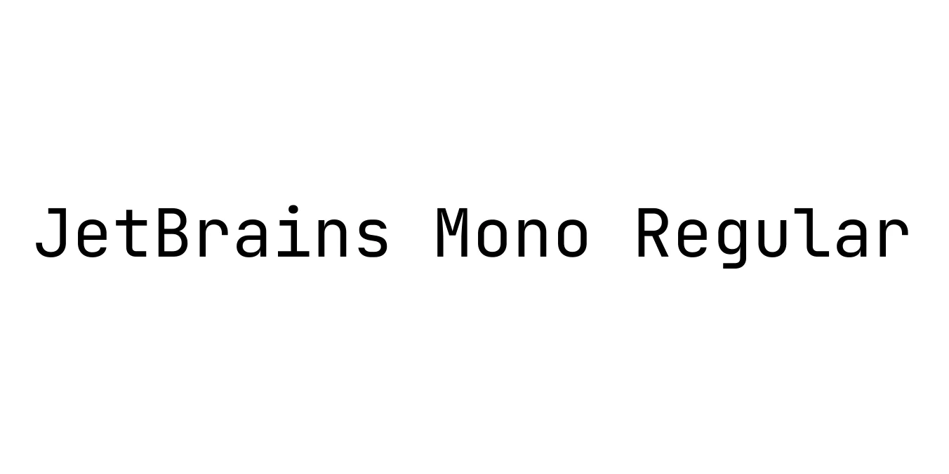 JetBrains Mono Regular Font Preview