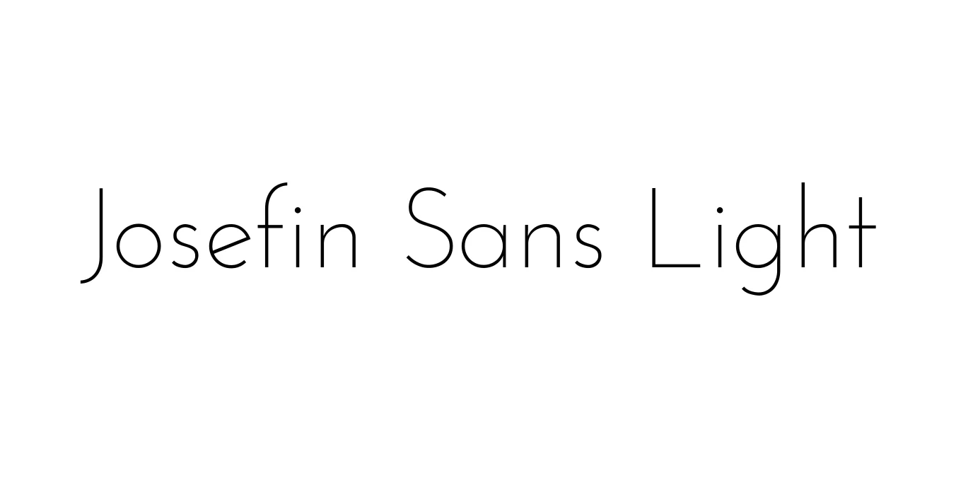 Josefin Sans Light Font Preview