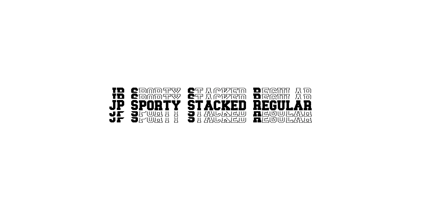 JP Sporty Stacked Regular Font Preview