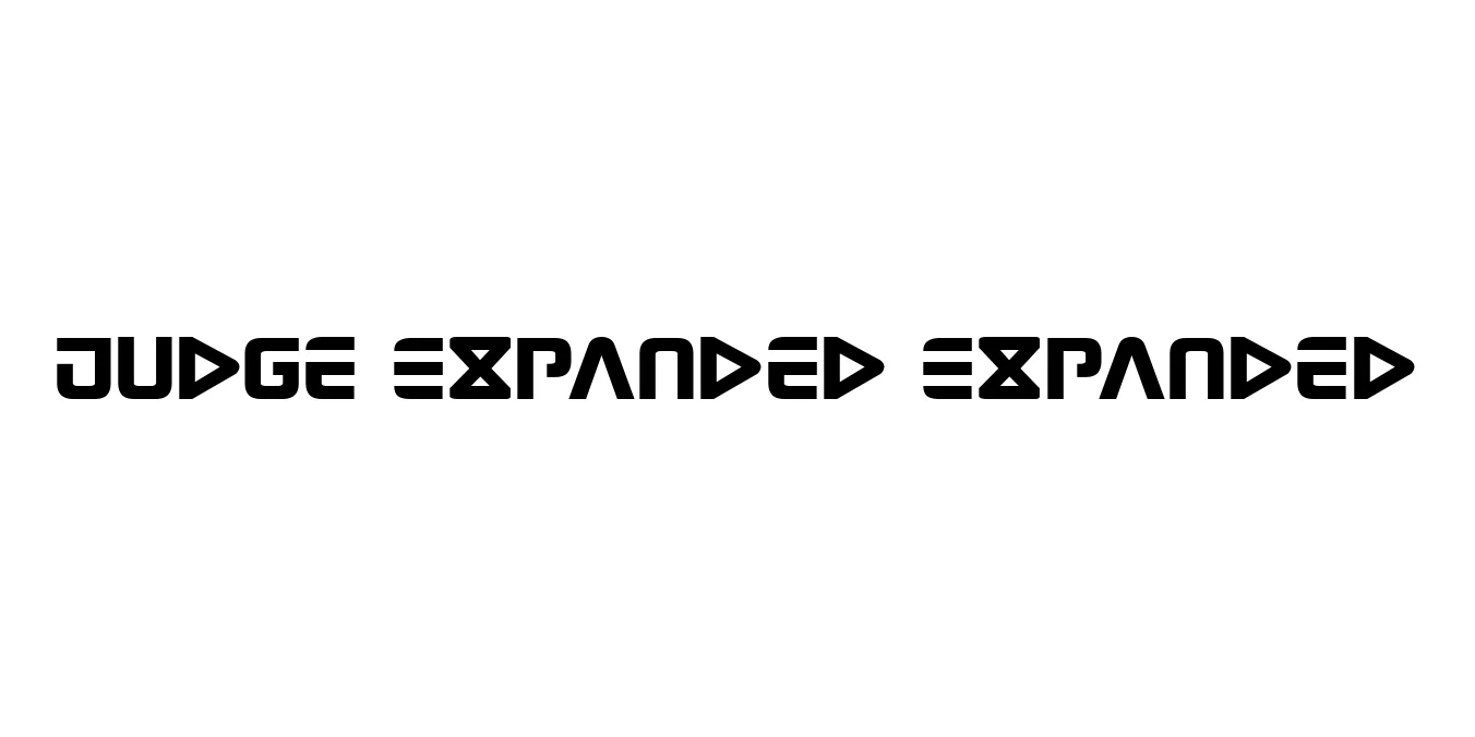 Judge Expanded Expanded Font Preview