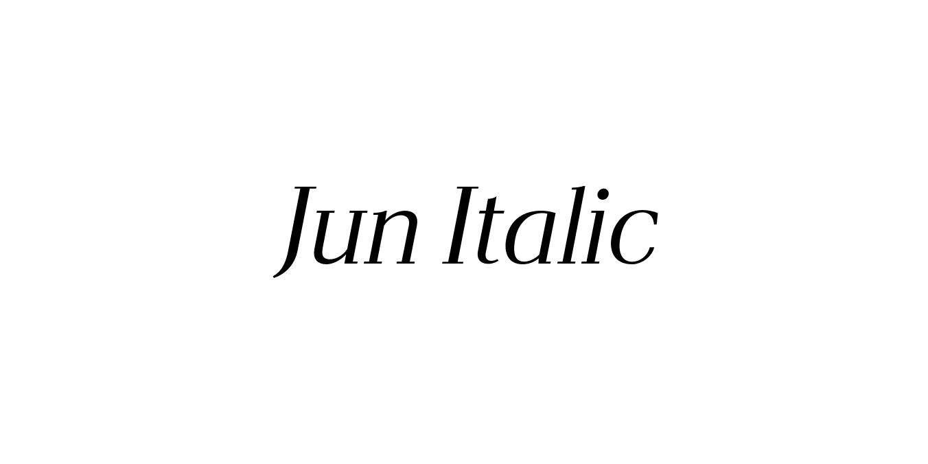 Jun Italic Font Preview