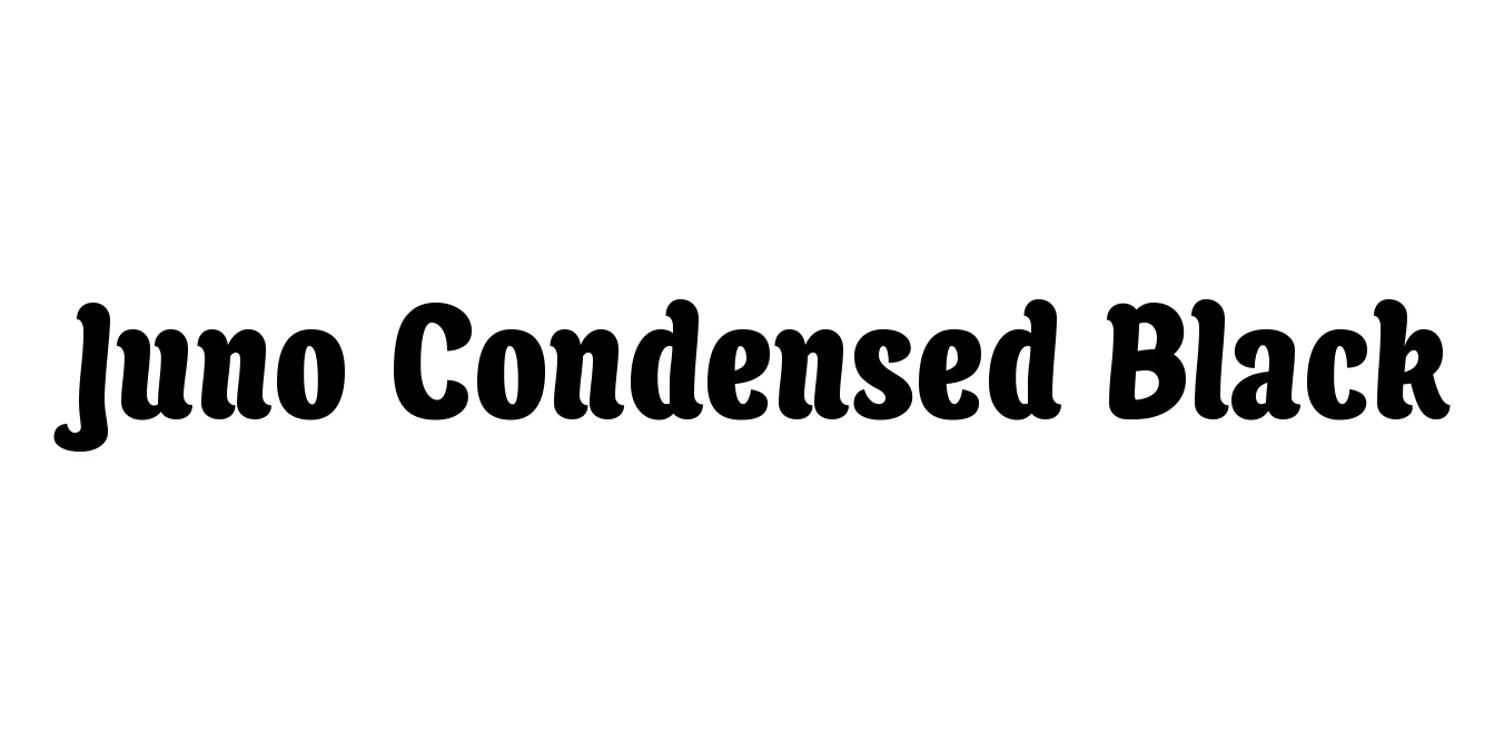 Juno Condensed Black Font Preview