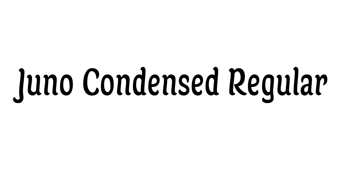 Juno Condensed Regular Font Preview