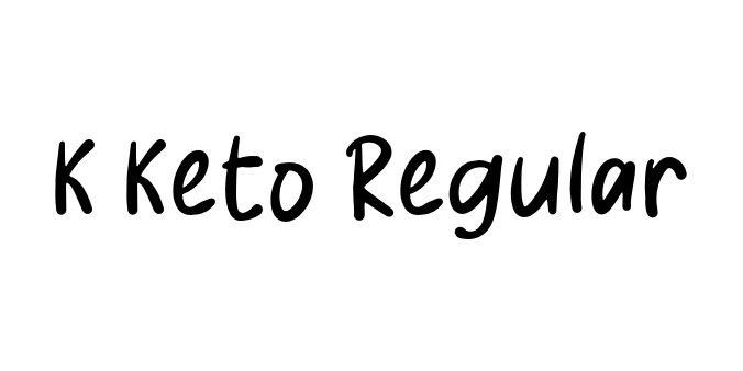 K Keto Regular Font Preview