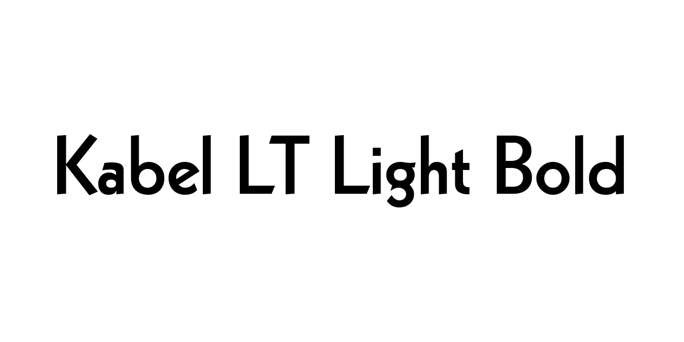 Kabel LT Light Bold Font Preview