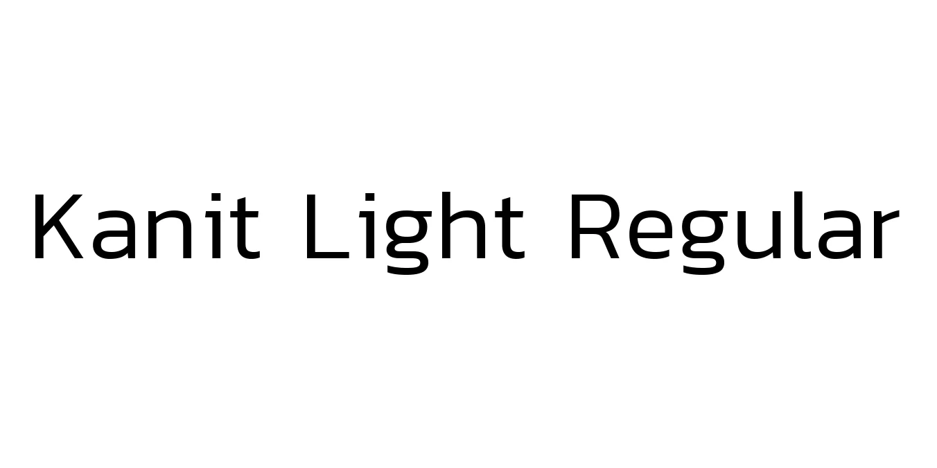 Kanit Light Regular Font Preview