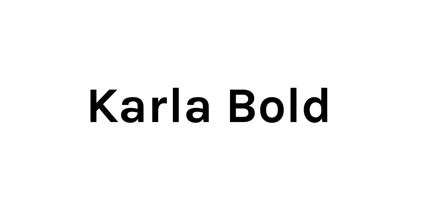 Karla Bold Font Preview