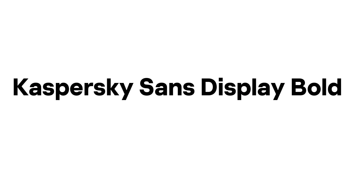 Kaspersky Sans Display Bold Font Preview