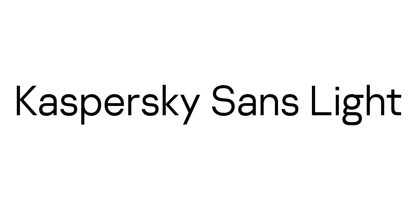 Kaspersky Sans Light Font Preview