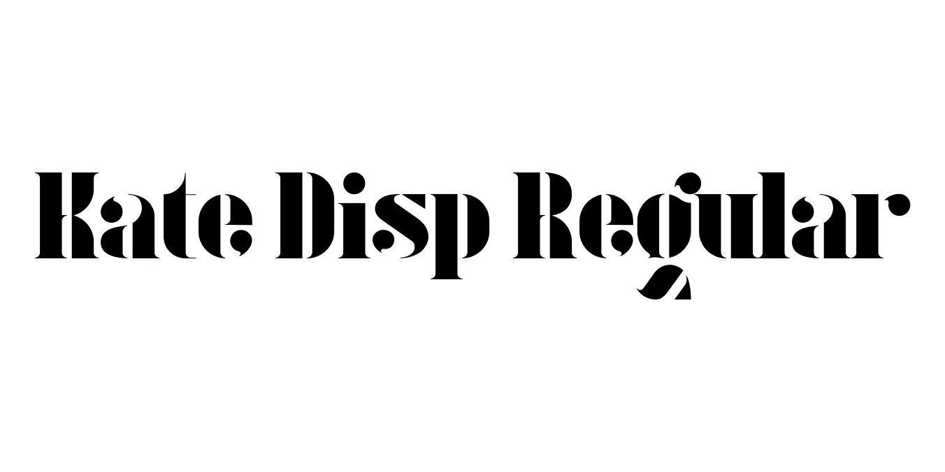 Kate Disp Regular Font Preview