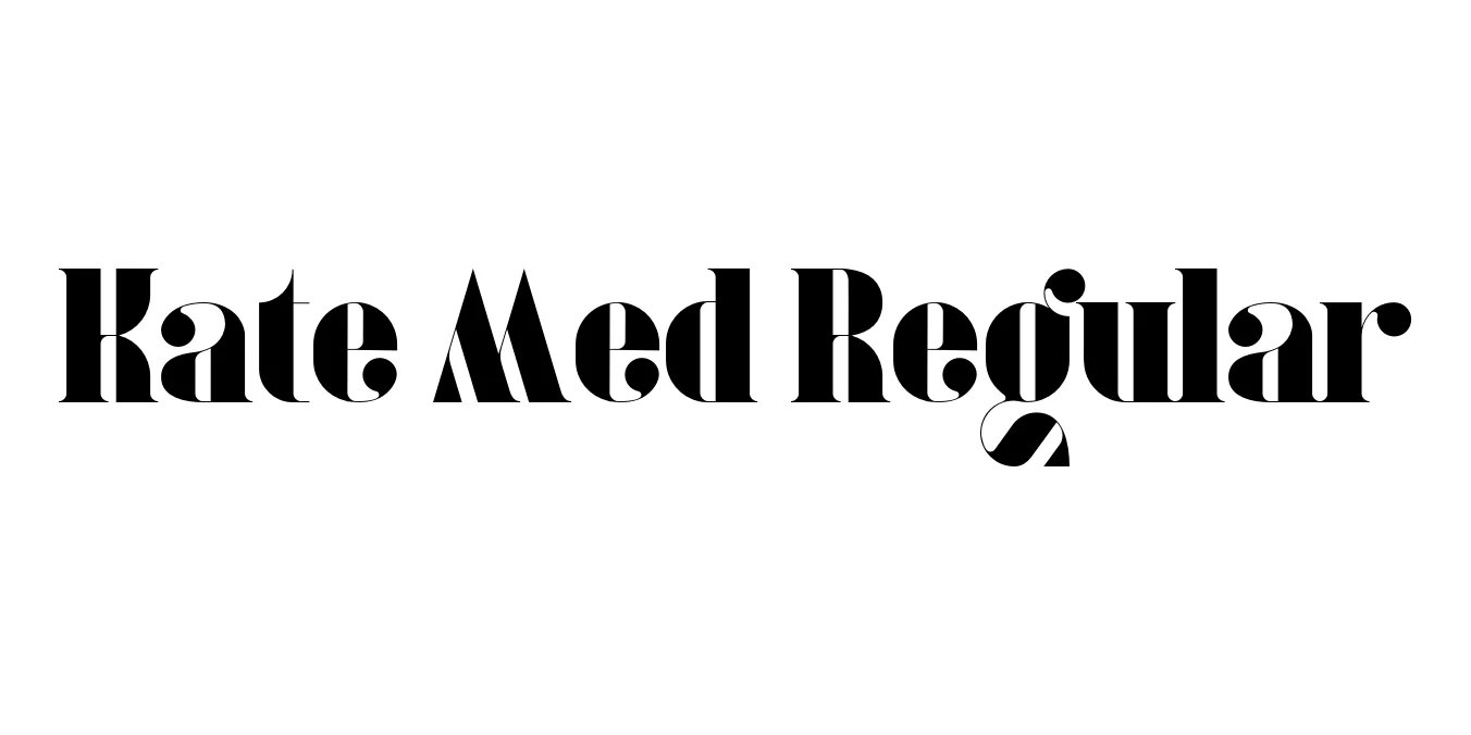 Kate Med Regular Font Preview
