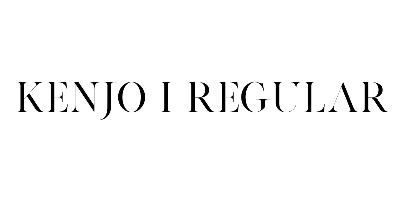 Kenjo I Regular Font Preview