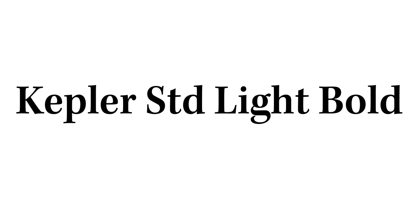 Kepler Std Light Bold Font Preview