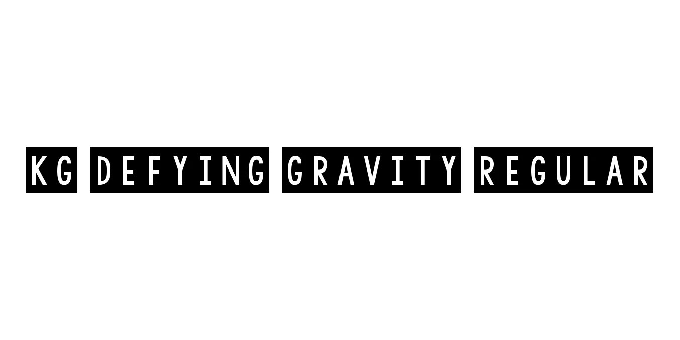 KG Defying Gravity Regular Font Preview