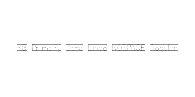 KG Primary Dots Lined NOSPACE Regular Font Preview