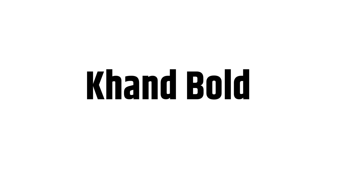 Khand Bold Font Preview