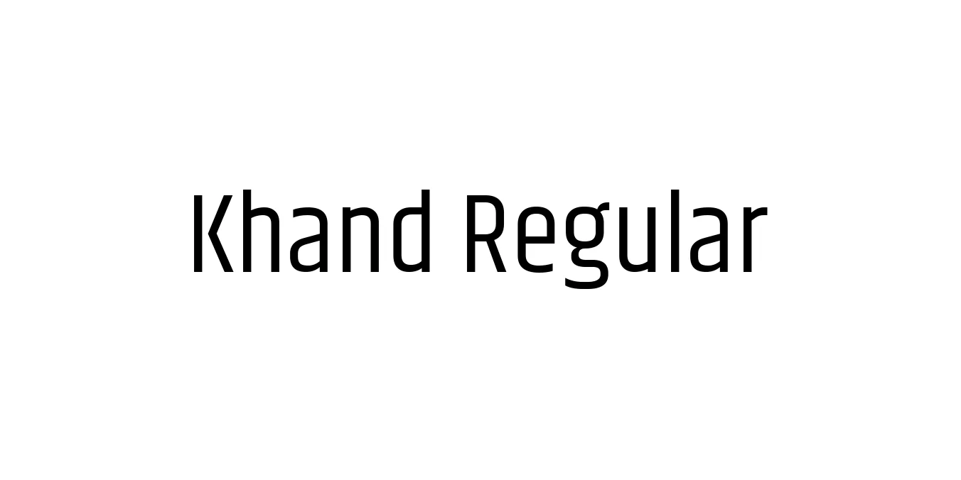 Khand Regular Font Preview