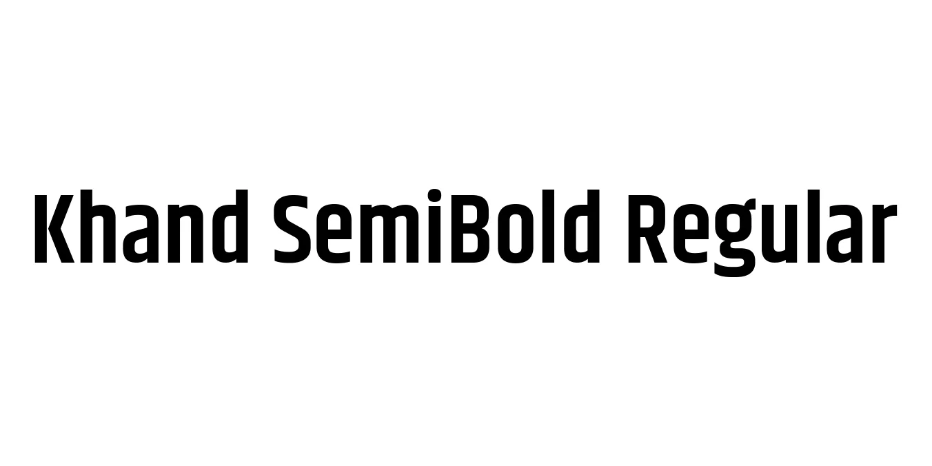 Khand SemiBold Regular Font Preview