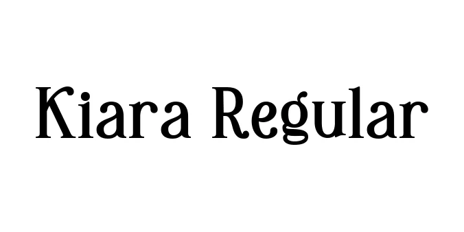 Kiara Regular Font Preview