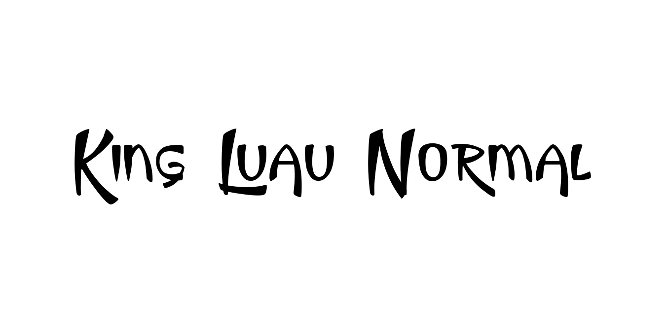 King Luau Normal Font Preview