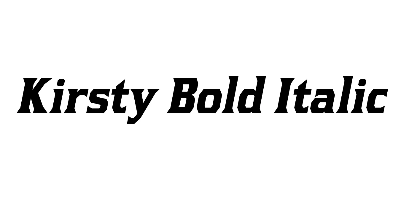 Kirsty Bold Italic Font Preview