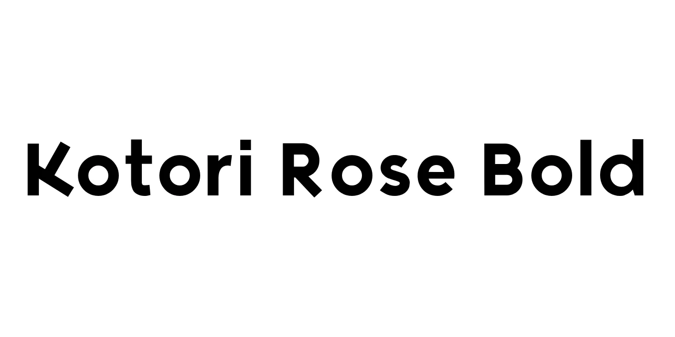 Kotori Rose Bold Font Preview