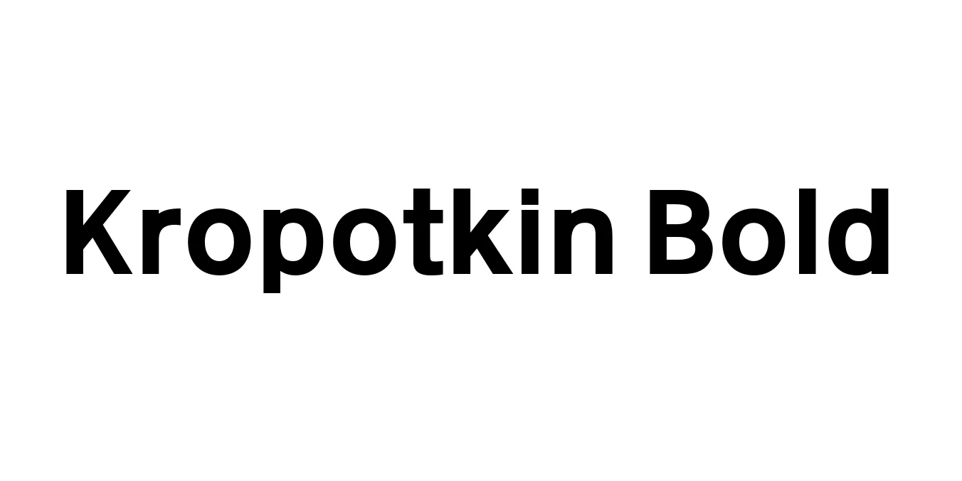 Kropotkin Bold Font Preview