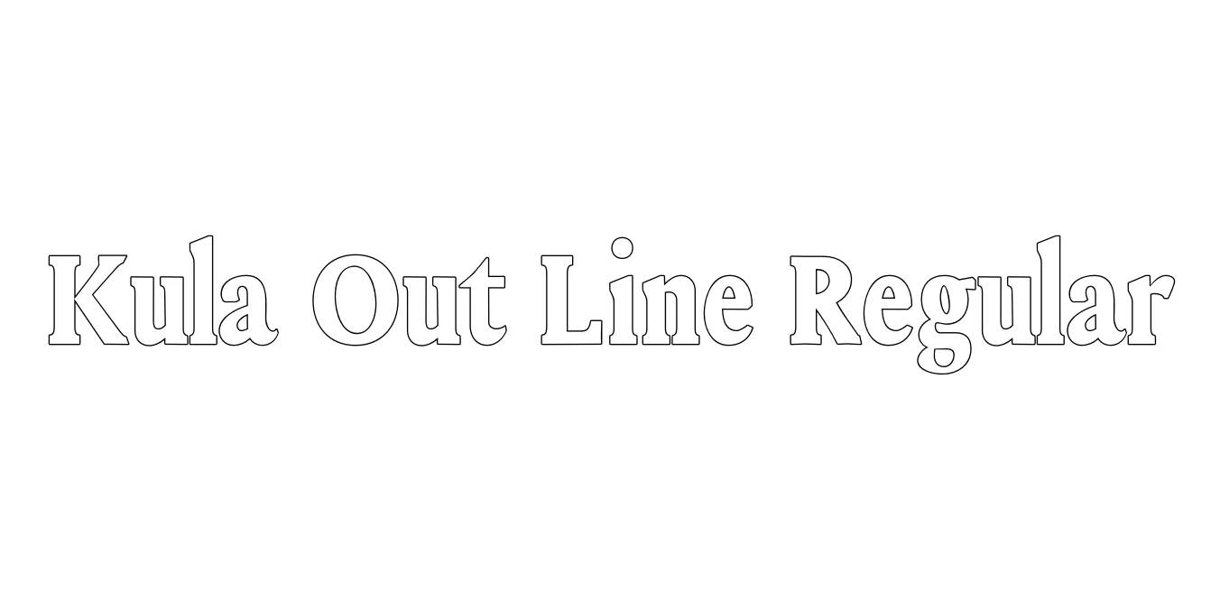 Kula Out Line Regular Font Preview