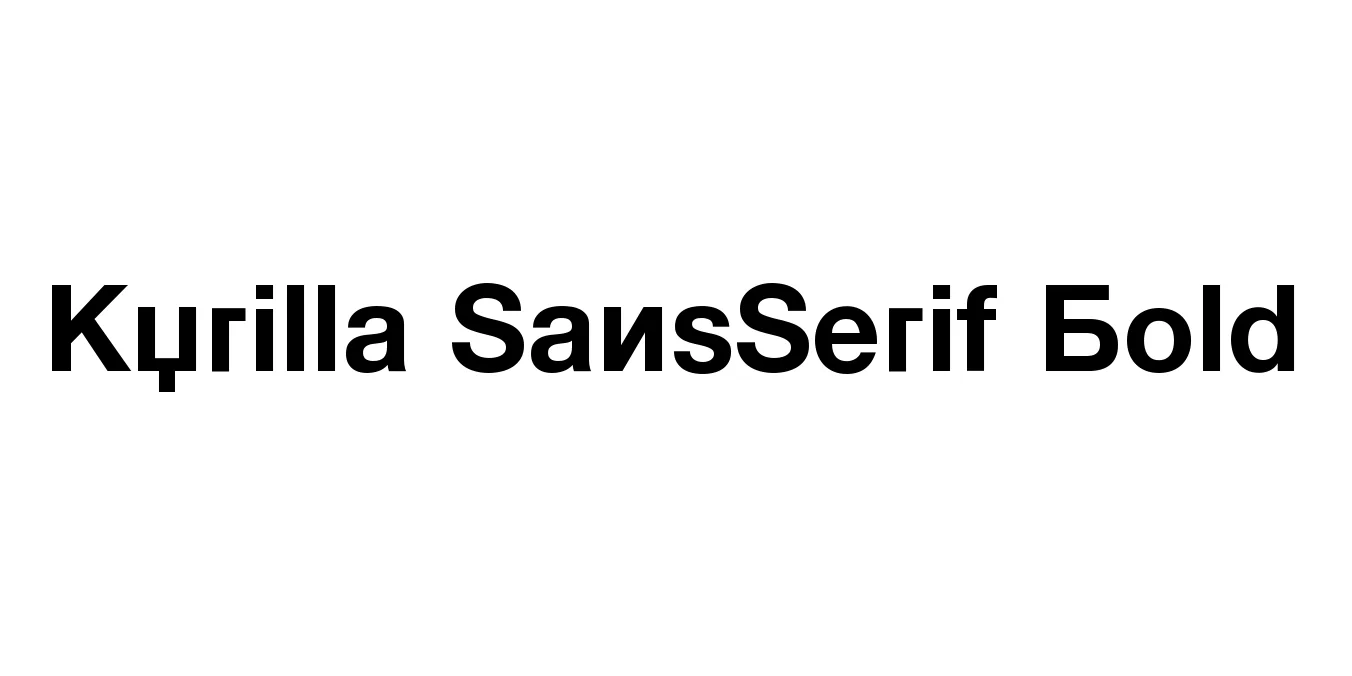 Kyrilla SansSerif Bold Font Preview