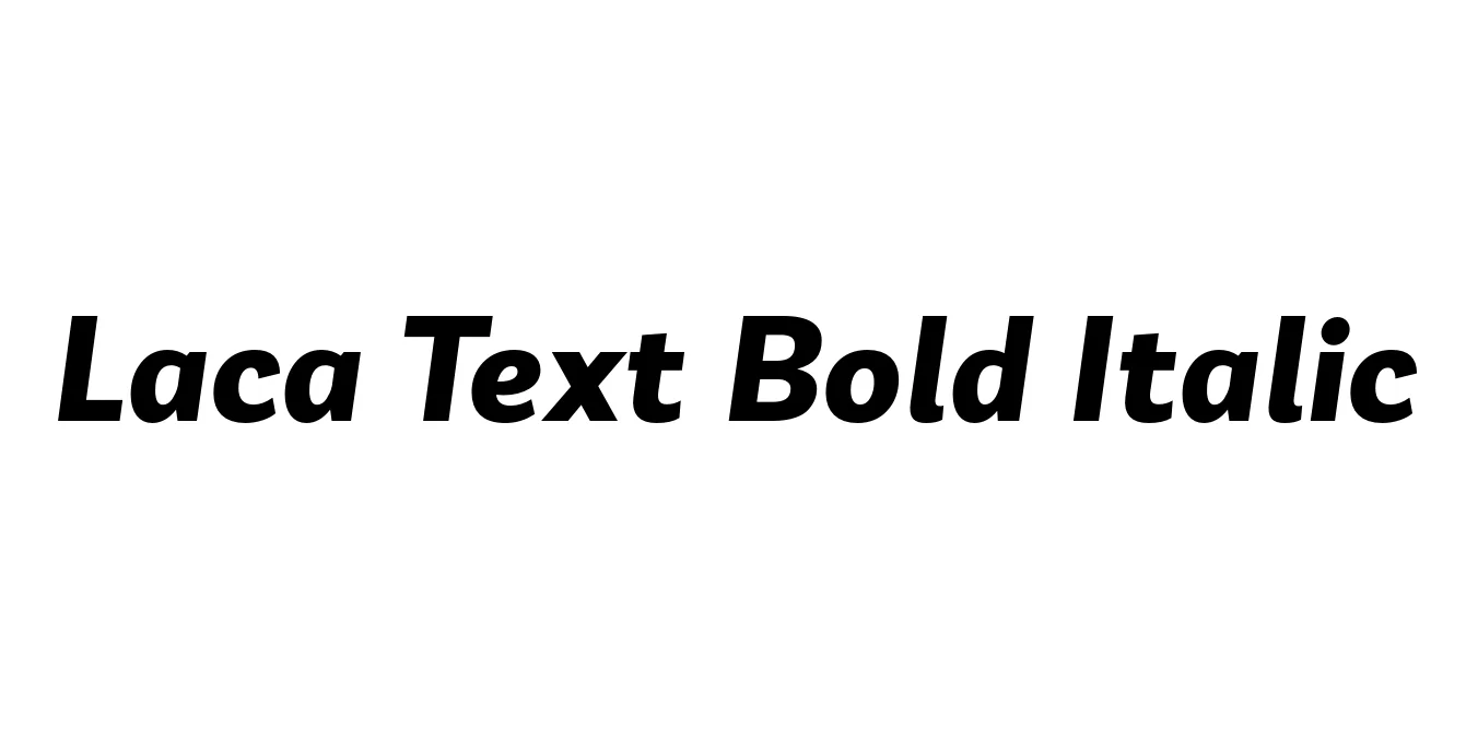 Laca Text Bold Italic Font Preview