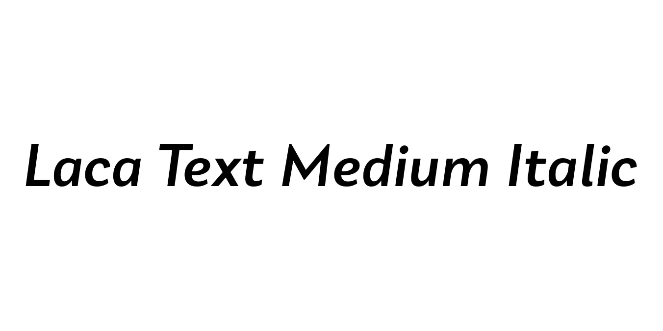 Laca Text Medium Italic Font Preview