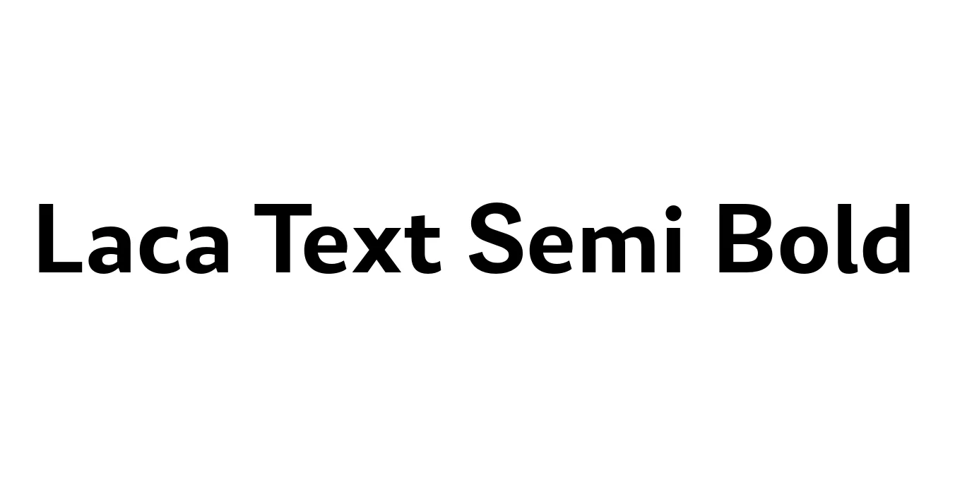 Laca Text Semi Bold Font Preview
