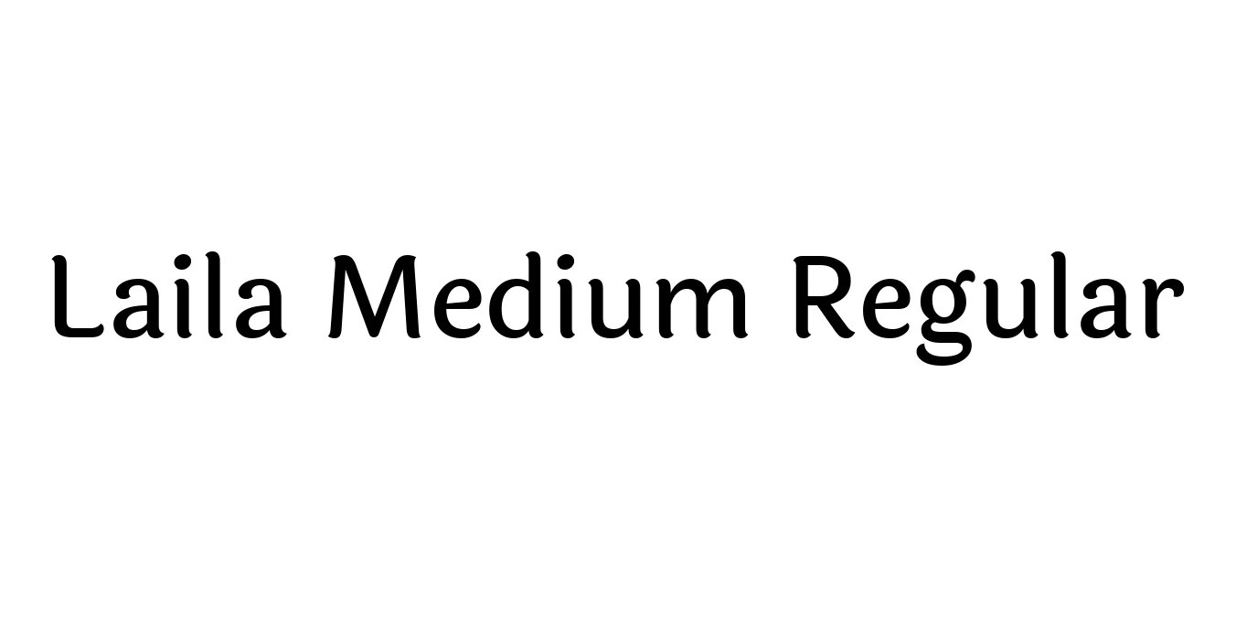 Laila Medium Regular Font Preview