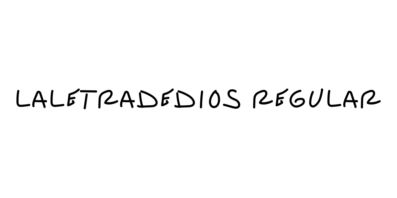 LaLetraDeD10S Regular Font Preview