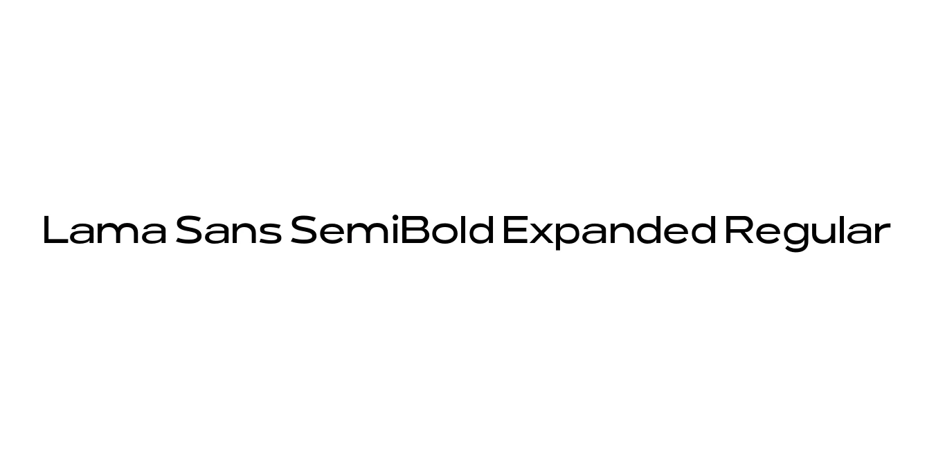 Lama Sans SemiBold Expanded Regular Font Preview
