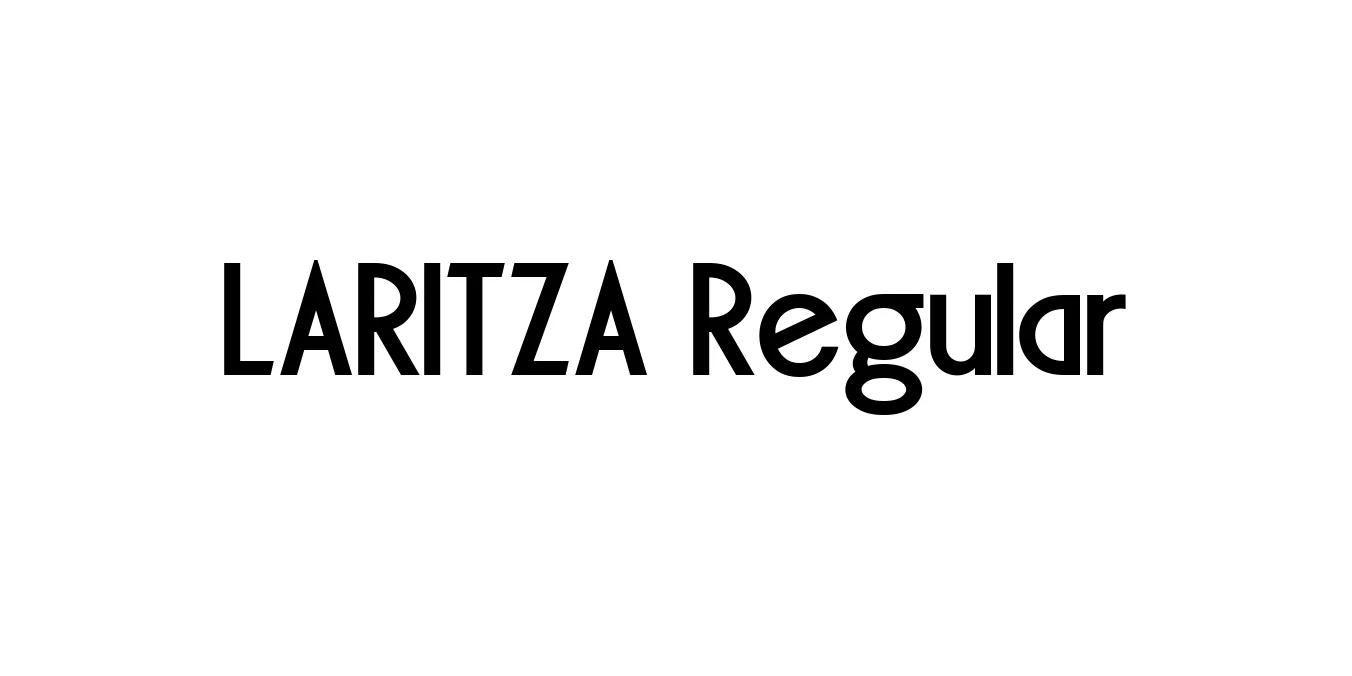 LARITZA Regular Font Preview