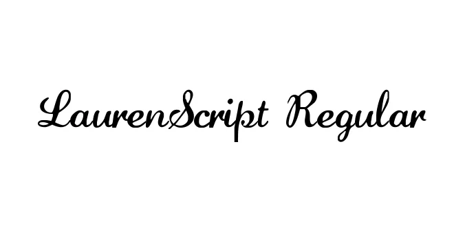 LaurenScript Regular Font Preview