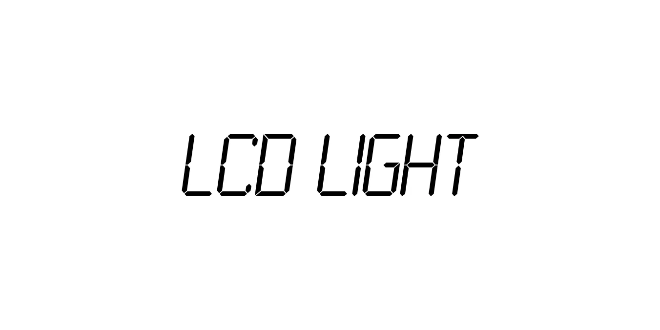 LCD Light Font Preview