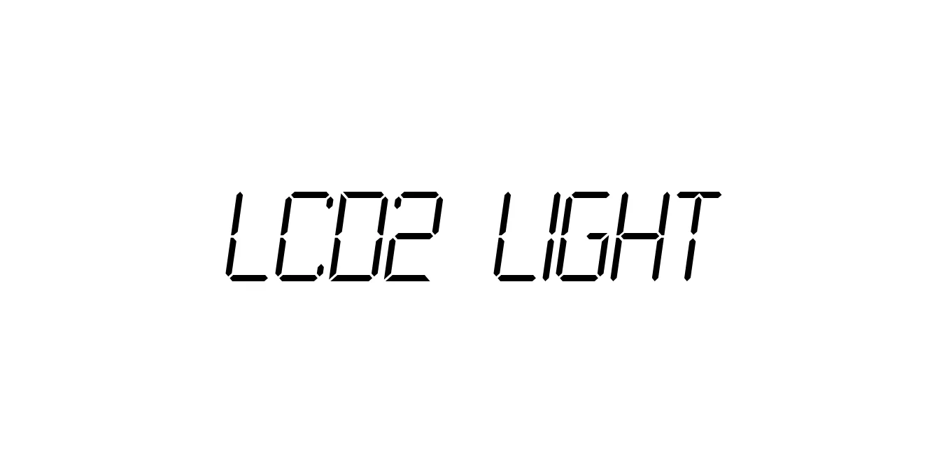 LCD2 Light Font Preview