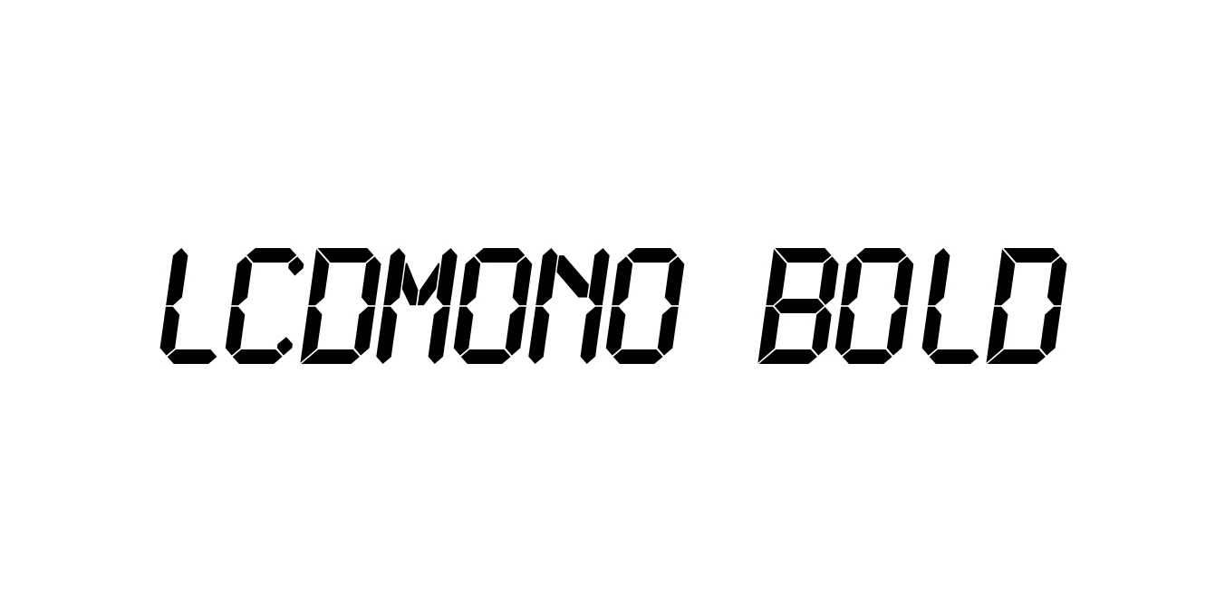 LCDMono Bold Font Preview