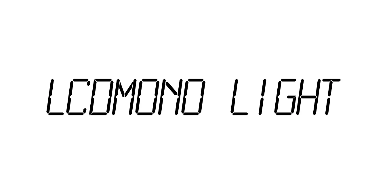 LCDMono Light Font Preview