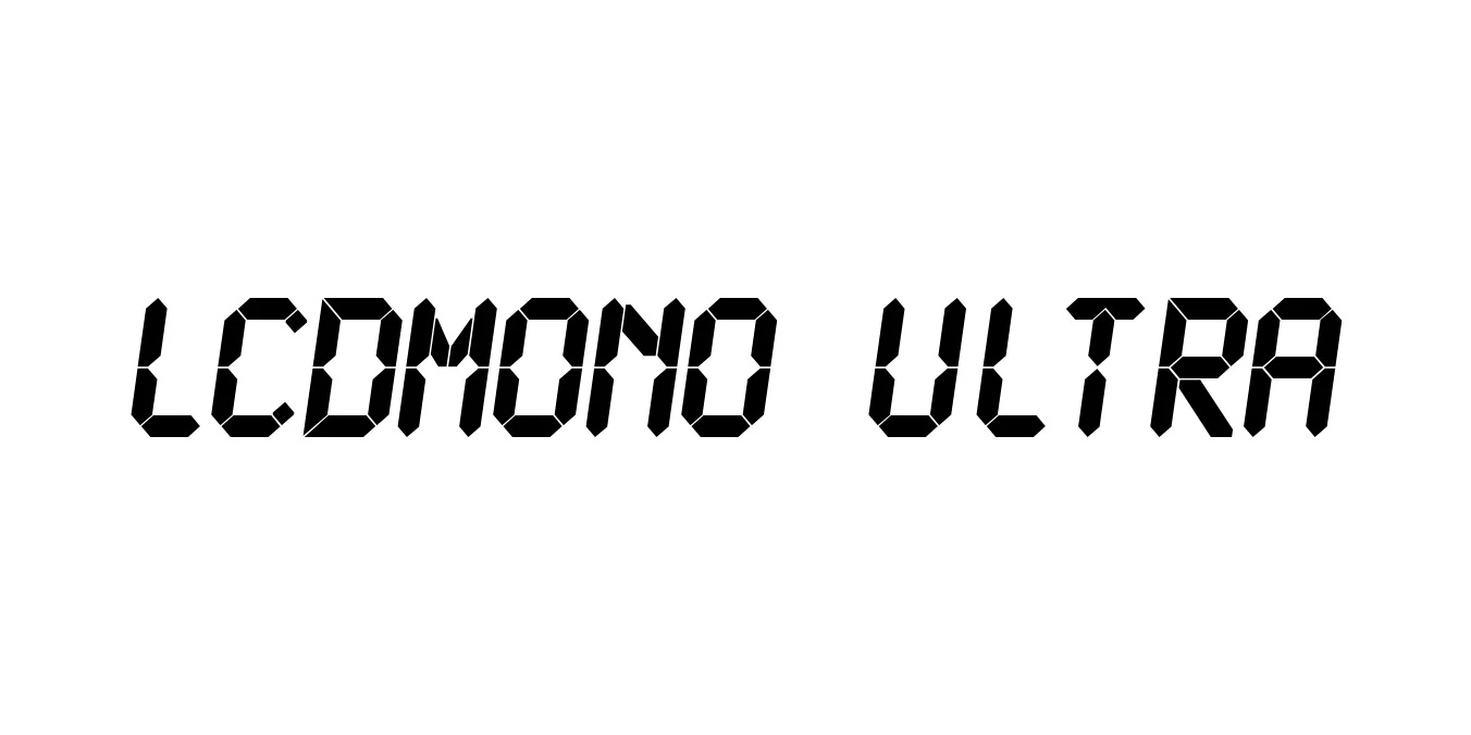 LCDMono Ultra Font Preview