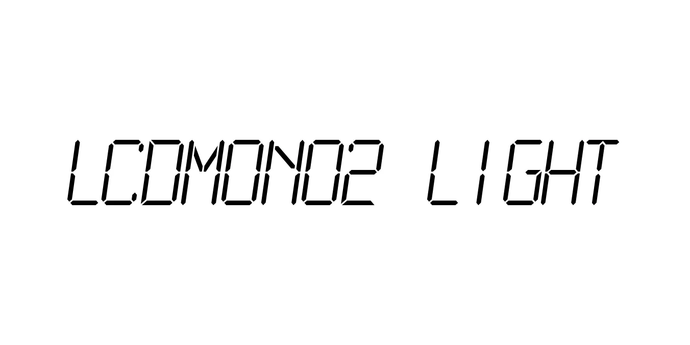 LCDMono2 Light Font Preview