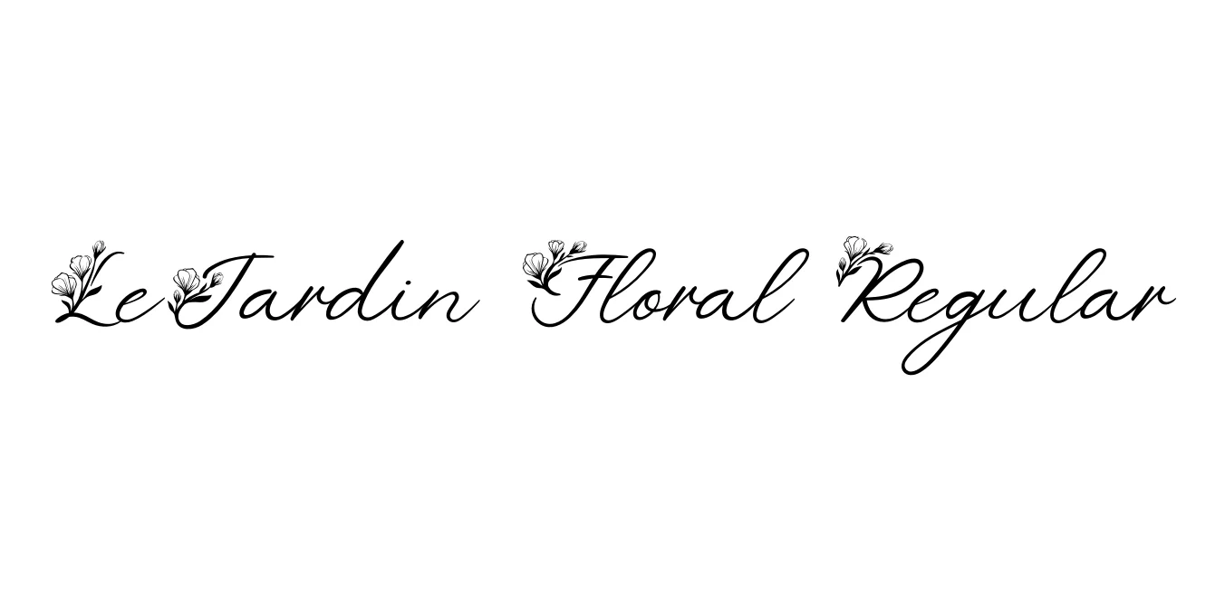 LeJardin Floral Regular Font Preview
